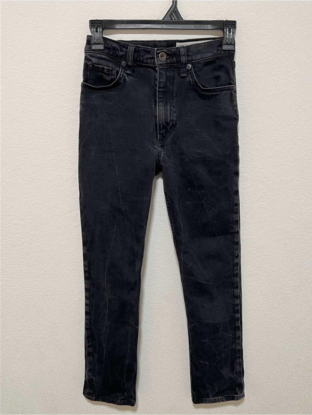 Rag & Bone Wren High rise Slim Straight Black denim Women Sz 23